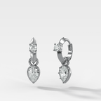 Knife Edge Huggies with Pear Cut Diamonds