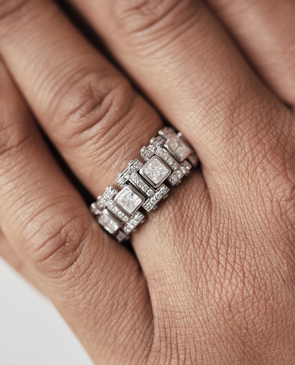 LA PAZ Gold Matching Wedding Band Set with 4.70ct & 1.30ct Diamonds