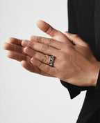 LA PAZ Two-Tone Gold Ring with 1.20ct Black Diamonds