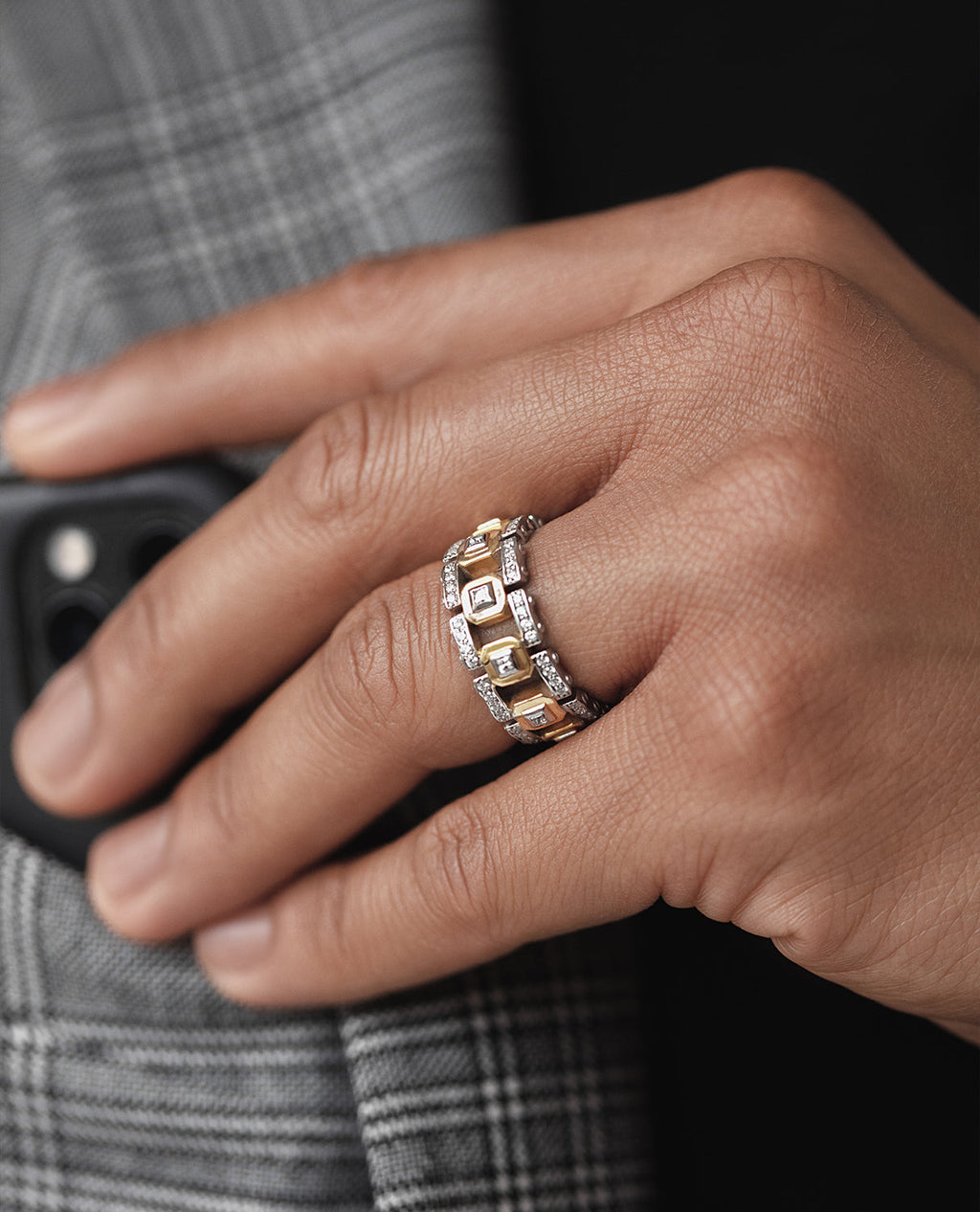LA PAZ Two-Tone Gold Ring with 1.20ct Diamonds