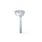 2.0 CT Pear Cut Moissanite Three Stone Engagement Ring
