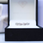 1.0 TCW Round Brilliant Full Eternity Twisted Moissanite Wedding Band
