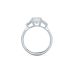 4.0 CT Radiant Cut Moissanite Three Stones Engagement Ring