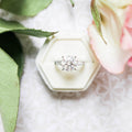 2.0 CT Round Brilliant Cut Moissanite Three Stones Engagement Ring