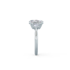 2.25CT Oval Moissanite three Stones Engagement Ring