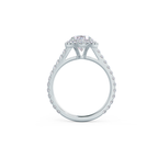 2.15 CT Oval Moissanite Halo Setting Engagement Ring