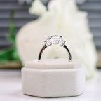 2.50 CT Radiant Moissanite Three Stones Engagement Ring