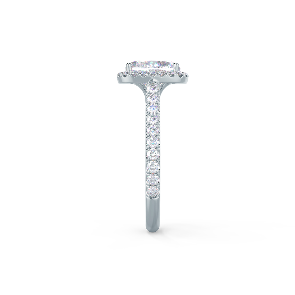 2.0 CT Cushion Cut Moissanite Halo Setting Engagement Ring