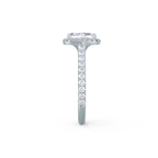 2.0 CT Cushion Cut Moissanite Halo Setting Engagement Ring