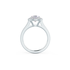 2.0 CT Oval Cut Moissanite Halo Engagement Ring