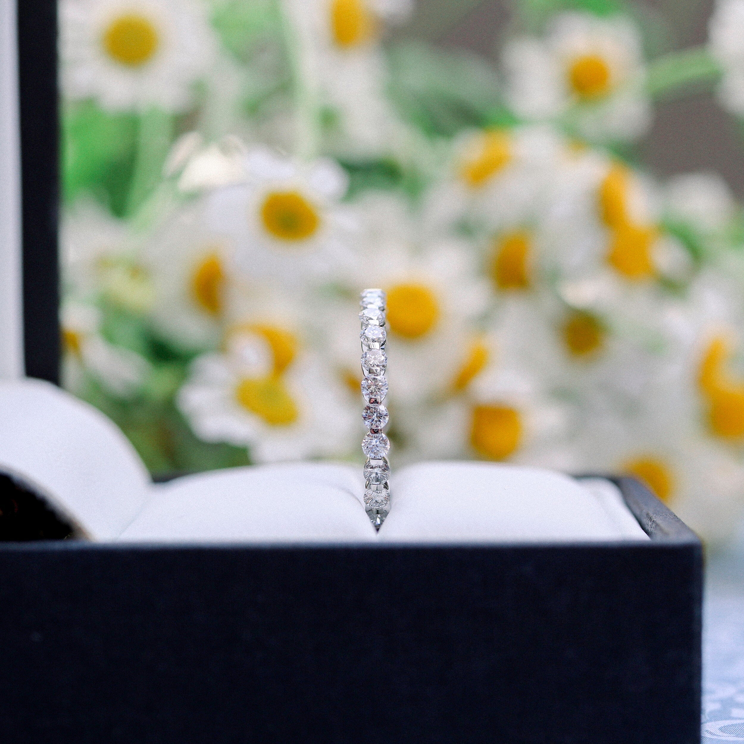 Round Brilliant Cut 1.5mm Full Eternity Wedding Band