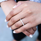 1.98 TCW Round Brilliant Cut Moissanite Full Eternity Wedding Band