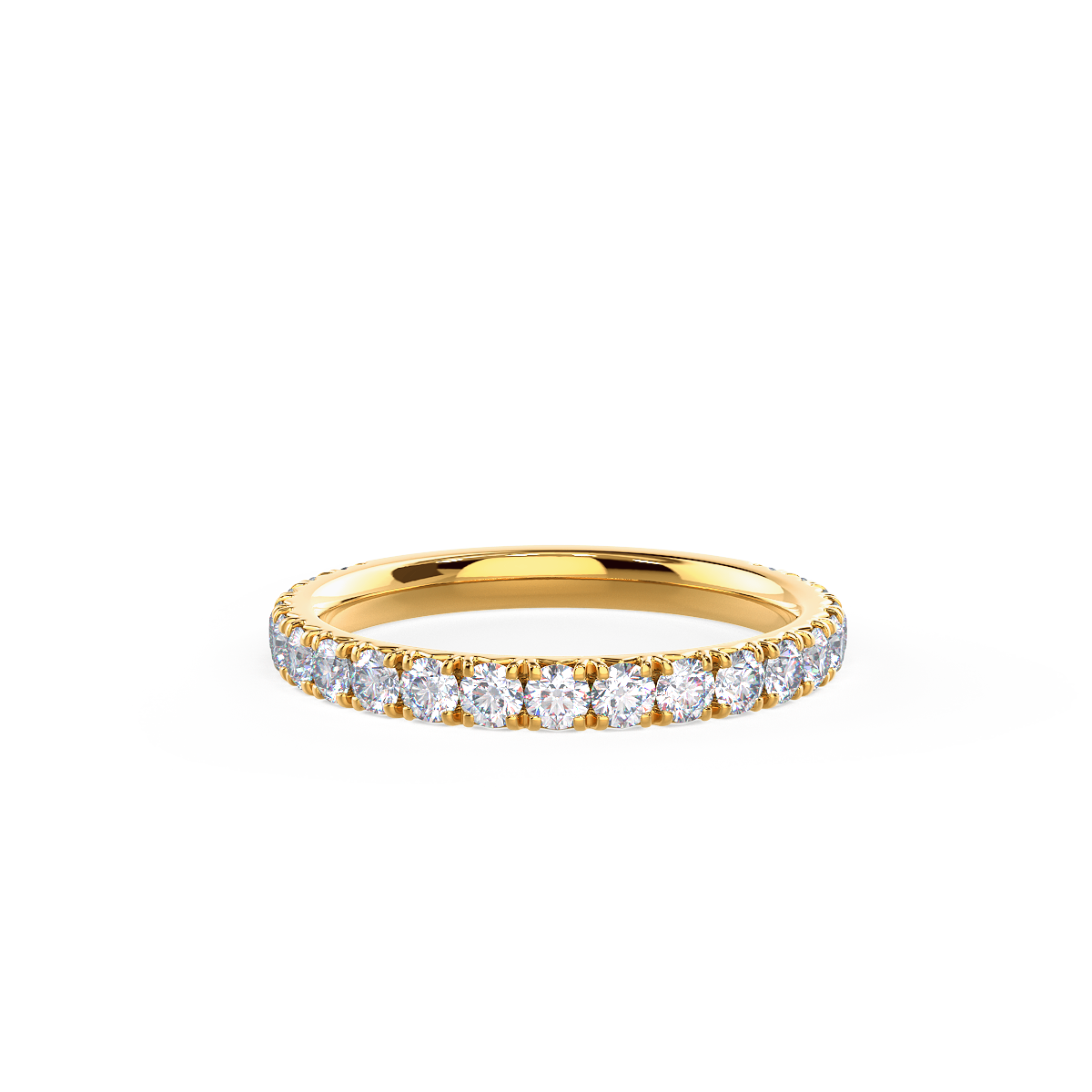 0.60CTW Round Brilliant Cut 3/4 Eternity Moissanite Wedding Band