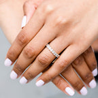 3.0 CT Oval Cut Moissanite Full Eternity Wedding Band