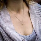 0.35 CT-1.50 CT Oval Cut Moissanite Solitaire Layering Necklace