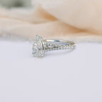 2.50 CT Pear Moissanite Halo Style Engagement Ring
