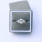 1.50 CT Oval Cut Moissanite Three Stones Engagement Ring