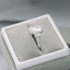 2.50 CT Radiant Moissanite Three Stones Engagement Ring