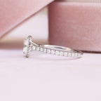 2.0 CT Cushion Cut Moissanite Halo Setting Engagement Ring