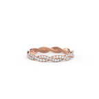 1.0 TCW Round Brilliant Full Eternity Twisted Moissanite Wedding Band
