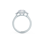 2.50 CT Radiant Moissanite Three Stones Engagement Ring