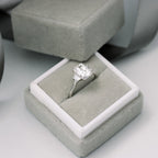 2.50 CT Radiant Moissanite Three Stones Engagement Ring