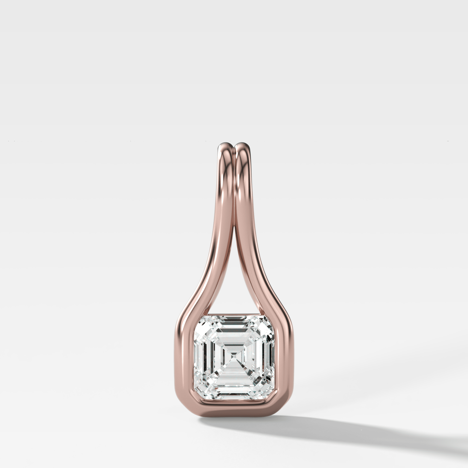 Lasso Asscher Diamond Pendant