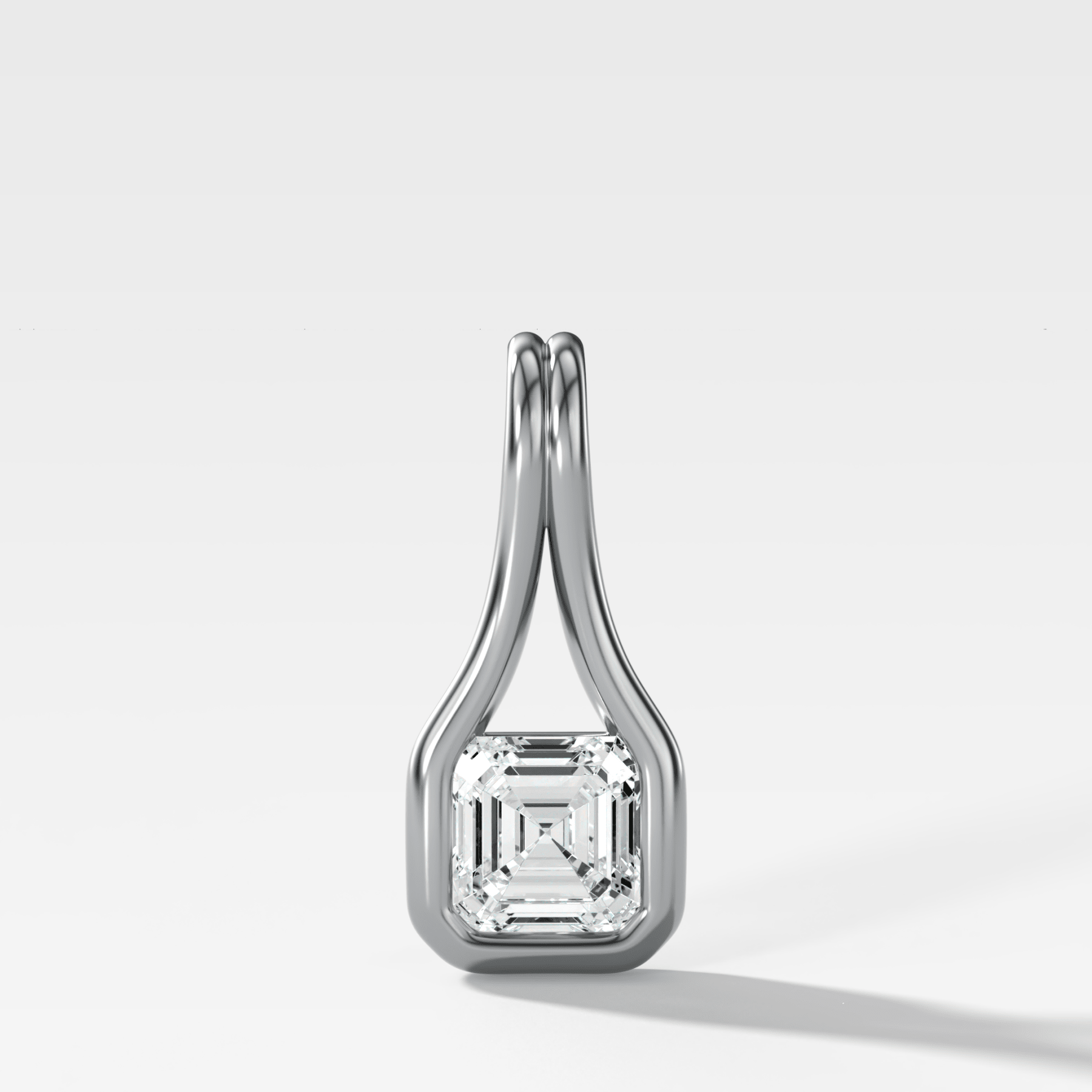 Lasso Asscher Diamond Pendant