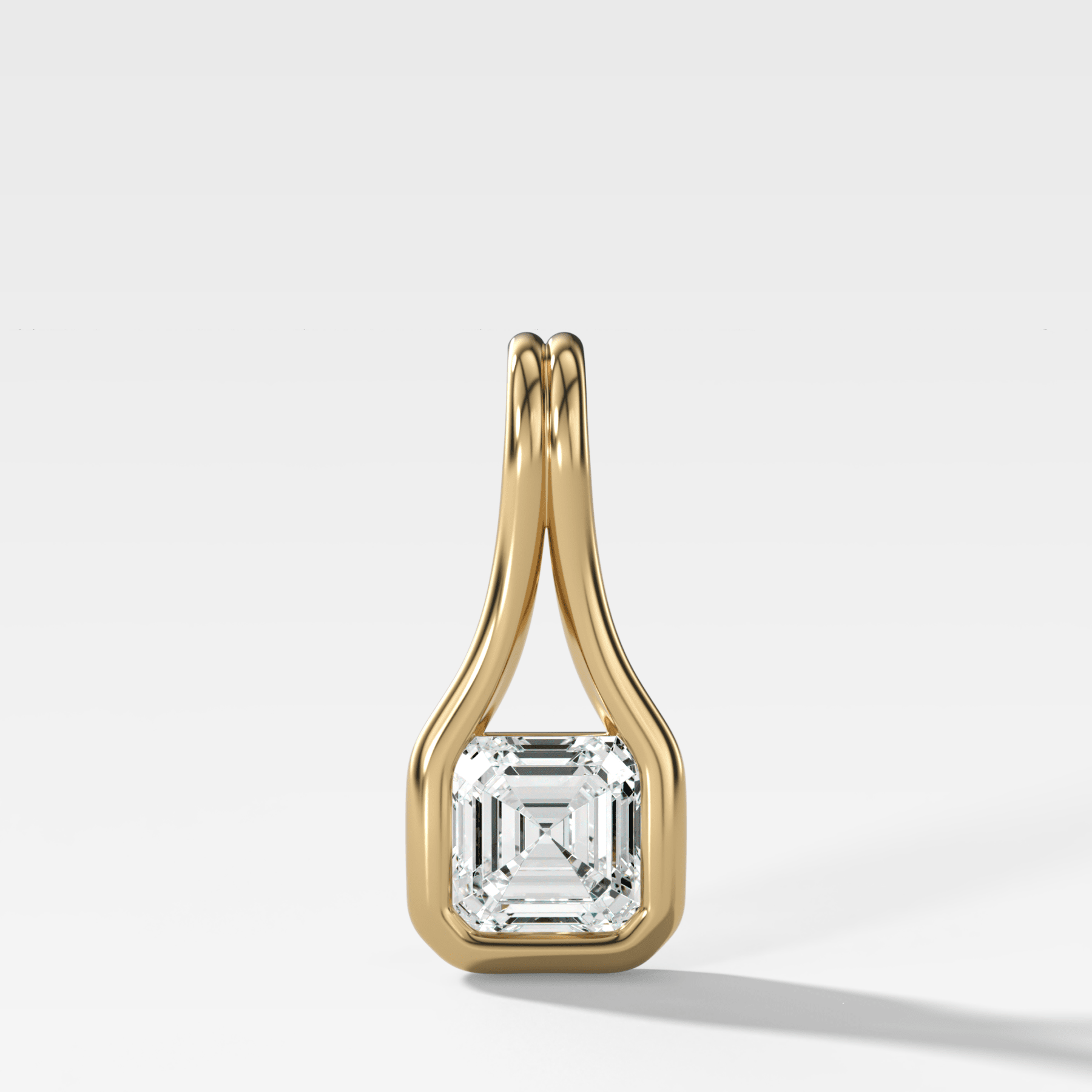 Lasso Asscher Diamond Pendant