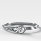 Lasso Bangle with Pear Cut Diamond