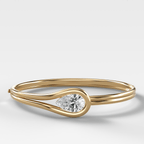 Lasso Bangle with Pear Cut Diamond