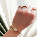 Lasso Bangle with Pear Cut Diamond