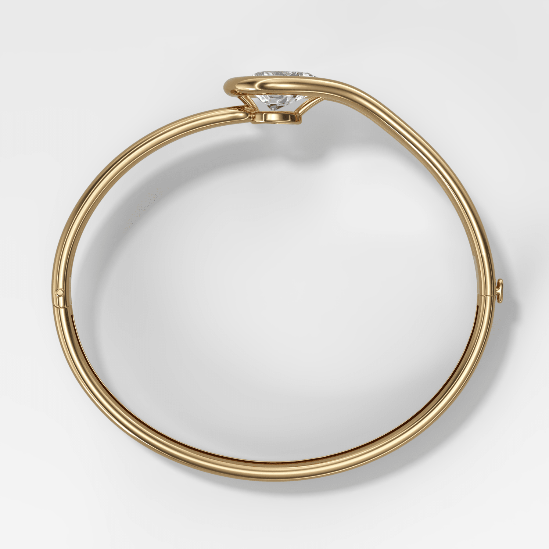 Lasso Bangle with Pear Cut Diamond