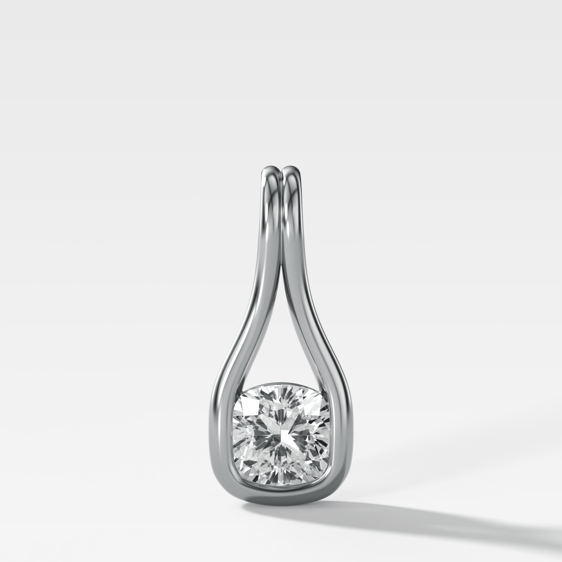 Lasso Cushion Diamond Pendant