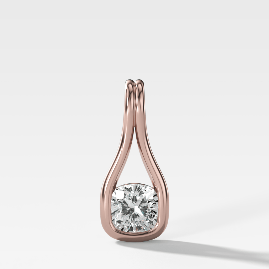Lasso Cushion Diamond Pendant