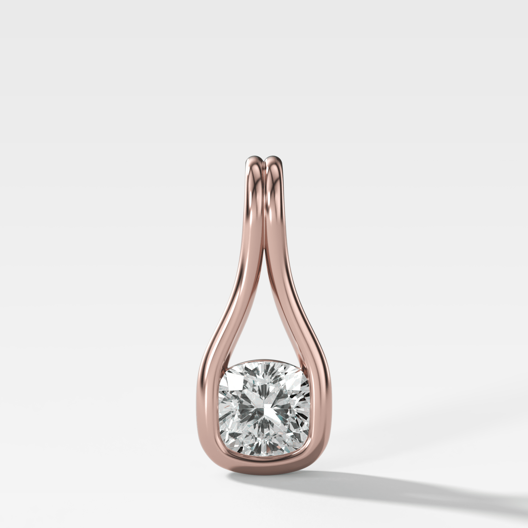 Lasso Cushion Diamond Pendant