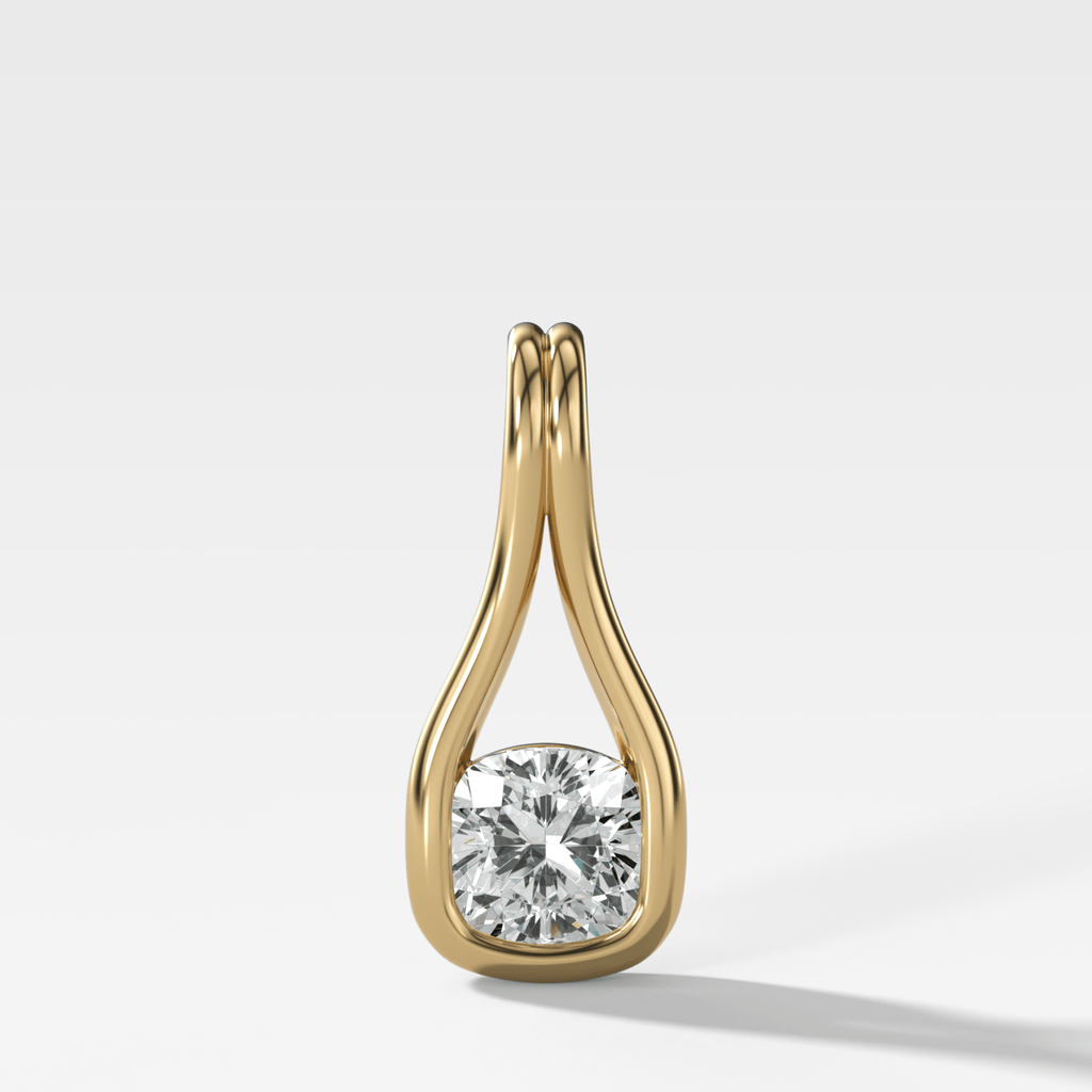 Lasso Cushion Diamond Pendant
