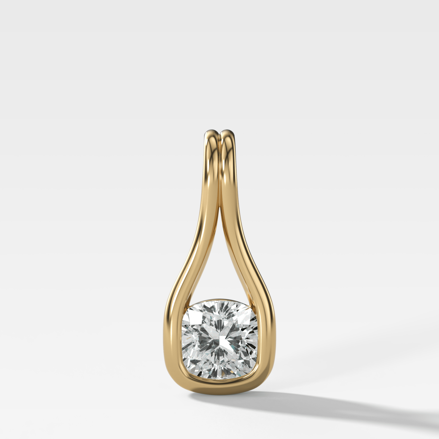 Lasso Cushion Diamond Pendant