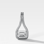 Lasso East West Emerald Diamond Pendant