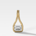Lasso East West Emerald Diamond Pendant