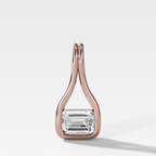 Lasso East West Emerald Diamond Pendant
