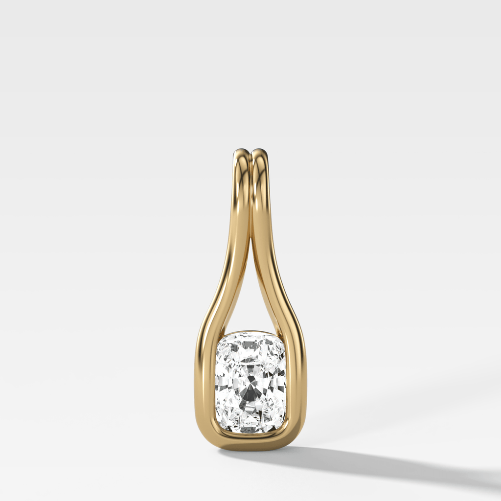 Lasso Elongated Cushion Diamond Pendant