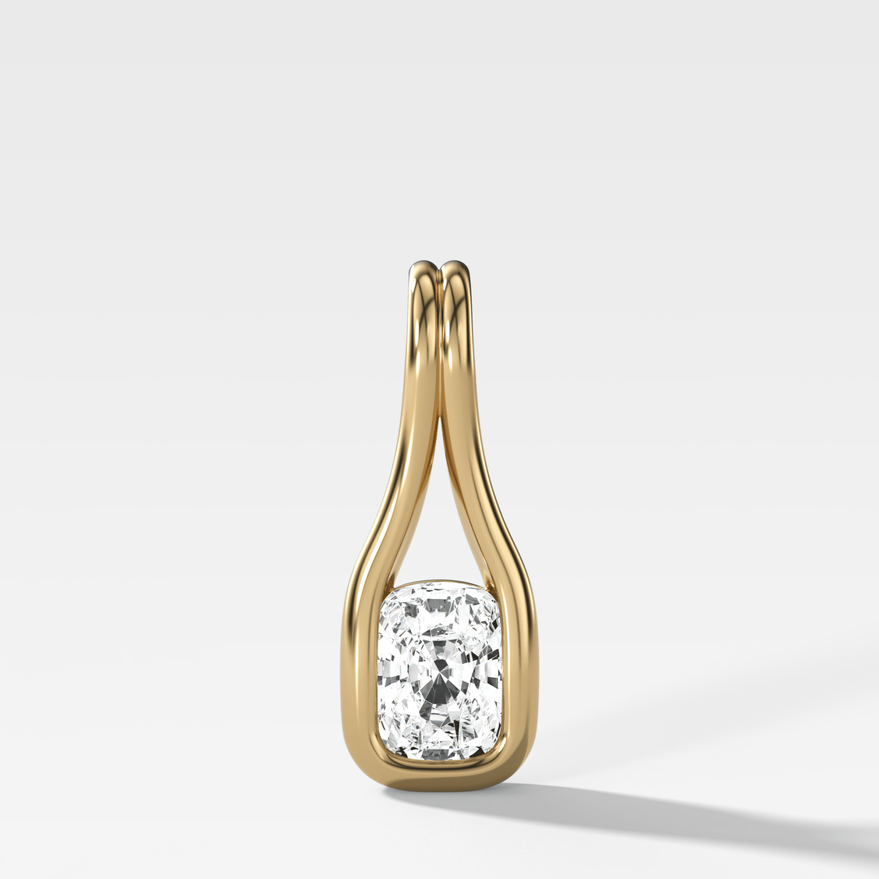 Lasso Elongated Cushion Diamond Pendant