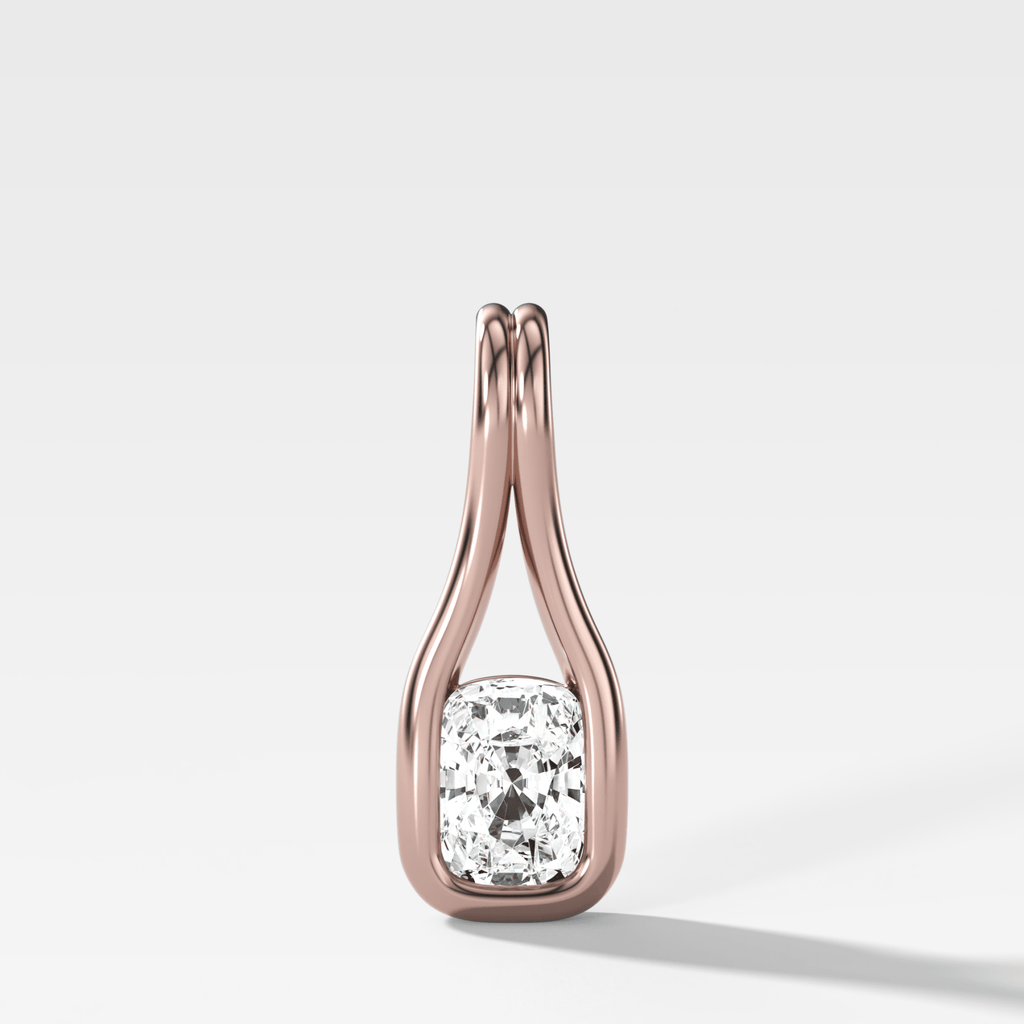 Lasso Elongated Cushion Diamond Pendant