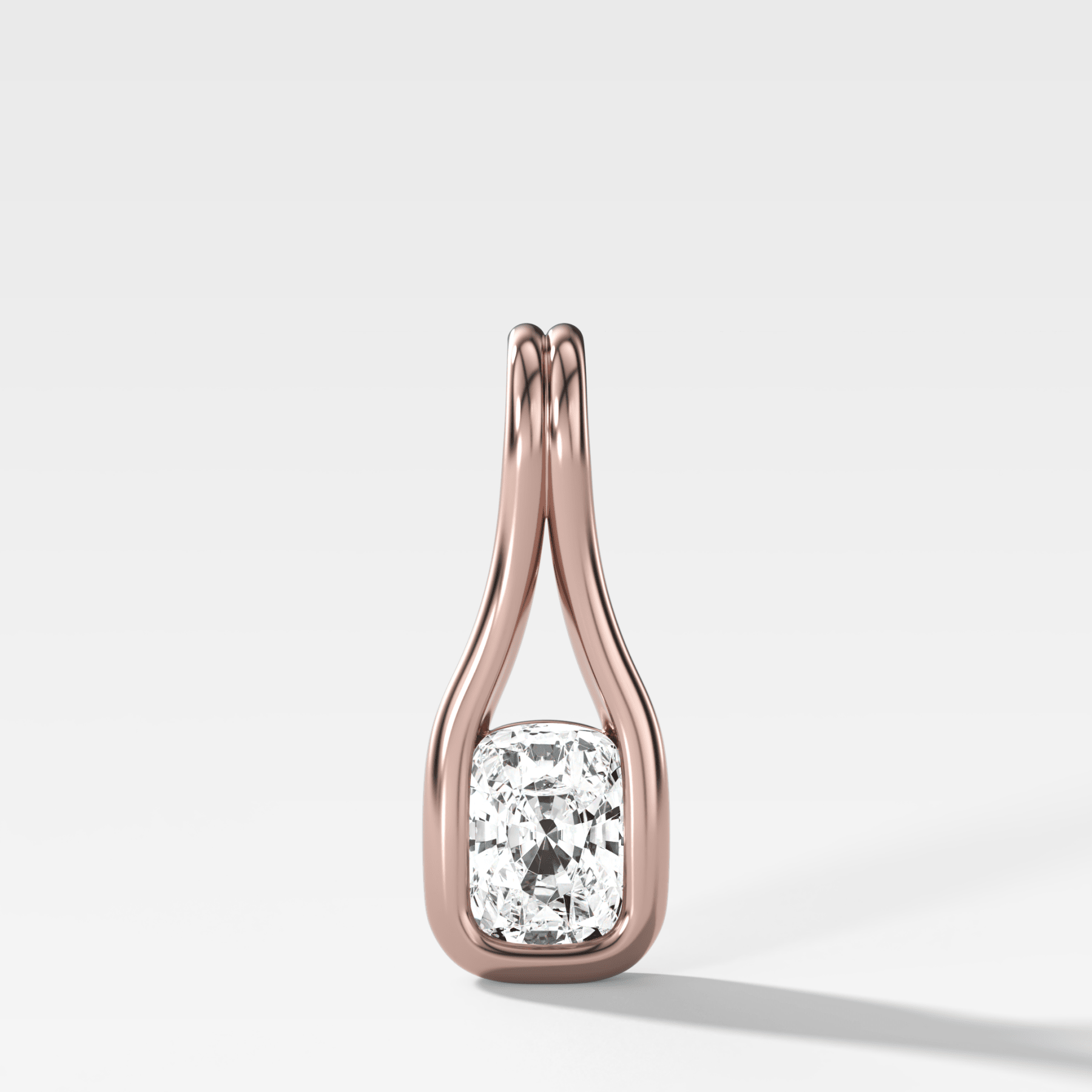Lasso Elongated Cushion Diamond Pendant