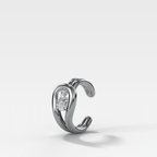 Lasso Elongated Cushion Diamond Ear Cuff Single