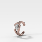 Lasso Elongated Cushion Diamond Ear Cuff Single