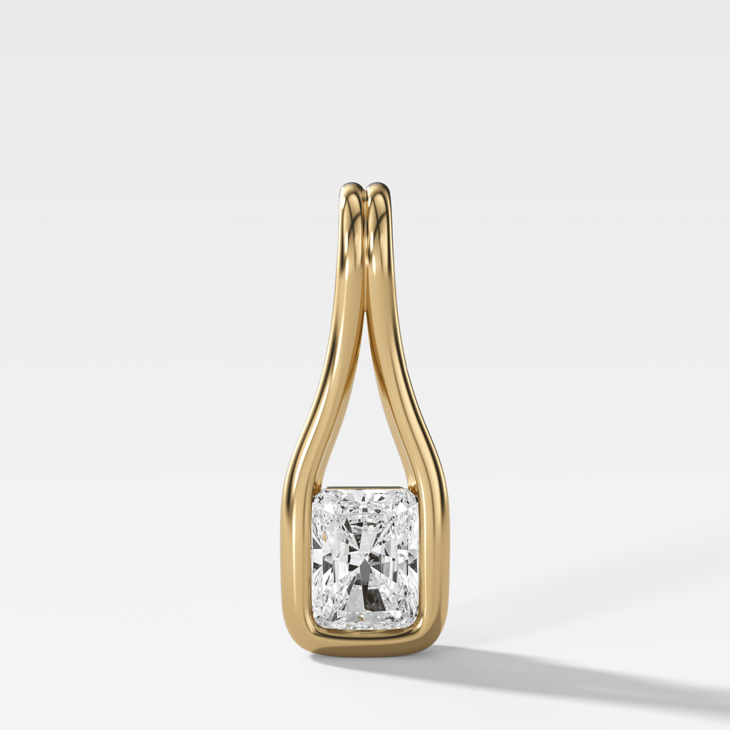 Lasso Elongated Radiant Diamond Pendant