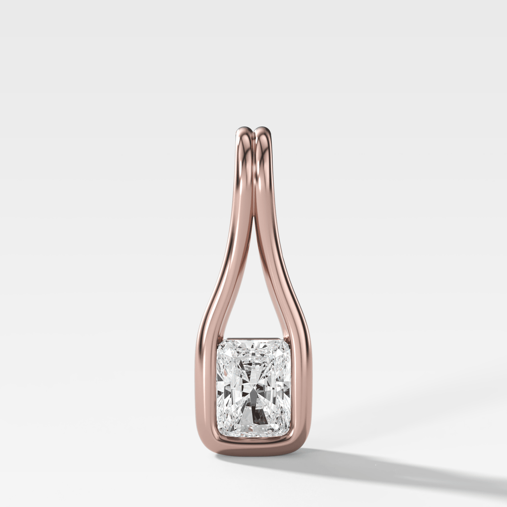Lasso Elongated Radiant Diamond Pendant