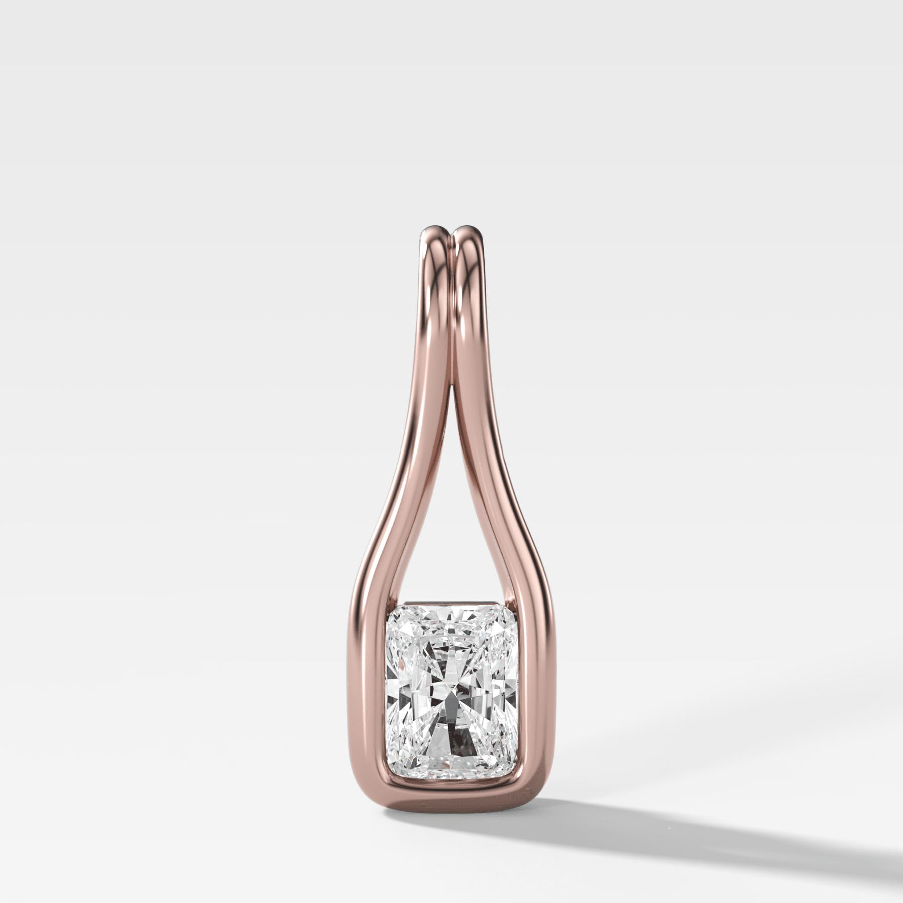 Lasso Elongated Radiant Diamond Pendant